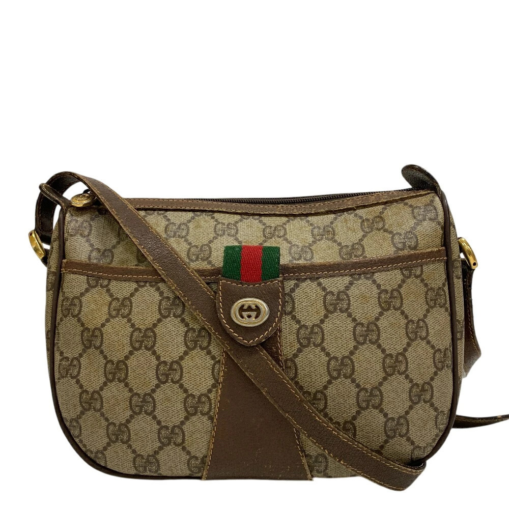GUCCI Sherry GG Shoulder Bag Handbag Crossbody Brown
